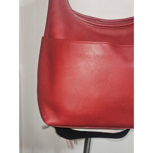 Coach Vintage 9058 Legacy Red Leather Small Hobo Baguette Bag Shoulder Purse - Picture 3 of 14